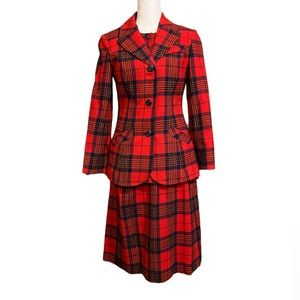 Vintage Pendleton Tartan Plaid Wool 3 Piece Suit Set